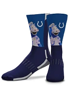 Indianapolis Colts Blue Mascot Snoop Youth Crew Socks