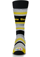 Pittsburgh Steelers Mountain Stripe Sleep Soft Womens Quarter Socks