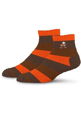 Cleveland Browns Rainbow II Sleep Soft Womens Quarter Socks