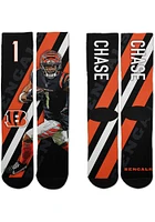 Cincinnati Bengals Player Stripe Mens Crew Socks