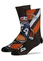 Nick Chubb Cleveland Browns Player Stripe Mens Crew Socks