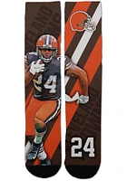Nick Chubb Cleveland Browns Player Stripe Mens Crew Socks