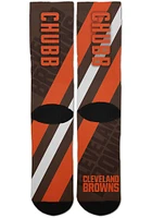 Nick Chubb Cleveland Browns Player Stripe Mens Crew Socks