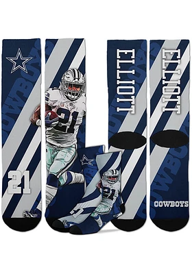 Dallas Cowboys Player Stripe Mens Crew Socks