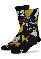 Najee Harris Pittsburgh Steelers Player Stripe Mens Crew Socks
