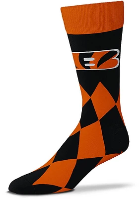 Cincinnati Bengals Big Diamond Mens Dress Socks