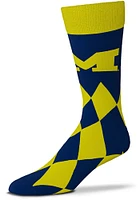 Michigan Wolverines Big Diamond Mens Dress Socks
