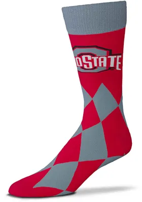 Ohio State Buckeyes Big Diamond Mens Dress Socks