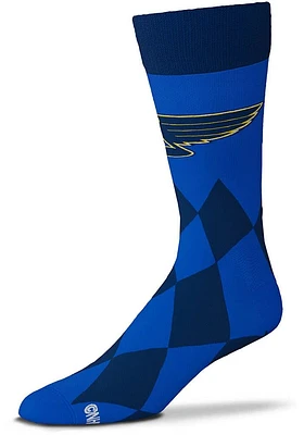 St Louis Blues Big Diamond Mens Dress Socks