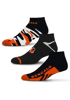 Cincinnati Bengals Camo Boom 3pk Mens No Show Socks