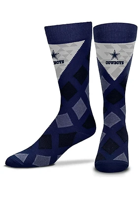 Dallas Cowboys Dashed Diamonds Mens Argyle Socks