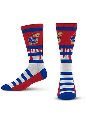 Kansas Jayhawks Drip Mens Crew Socks