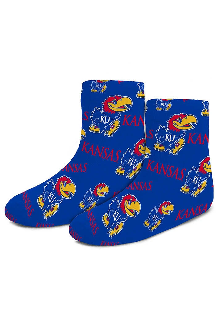 Kansas Jayhawks Word Stripe Tonal Baby Quarter Socks