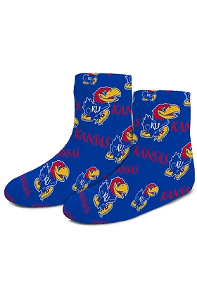 Kansas Jayhawks Word Stripe Tonal Baby Quarter Socks