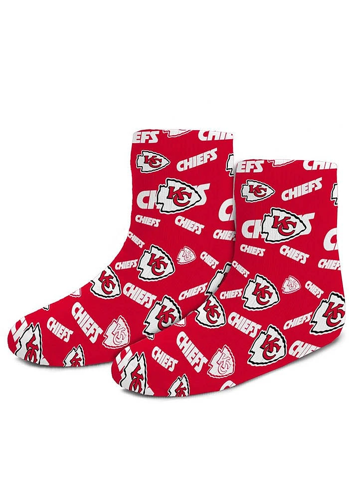 Kansas City Chiefs Word Stripe Tonal Baby Quarter Socks
