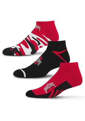 Ohio State Buckeyes Camo Boom 3pk Mens No Show Socks