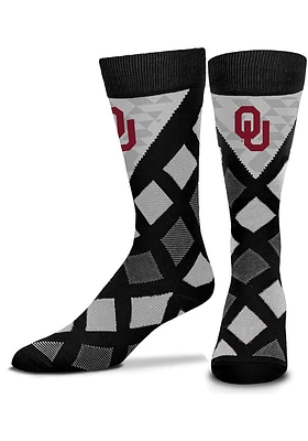 Oklahoma Sooners Dashed Diamonds Mens Argyle Socks