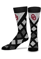 Oklahoma Sooners Dashed Diamonds Mens Argyle Socks