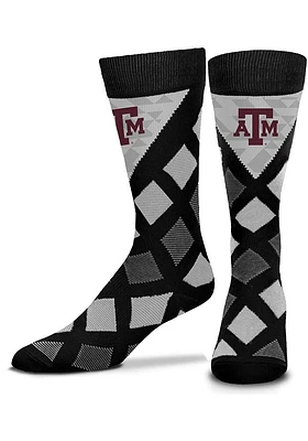 Texas A&M Aggies Dashed Diamonds Mens Argyle Socks