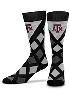 Texas A&M Aggies Dashed Diamonds Mens Argyle Socks
