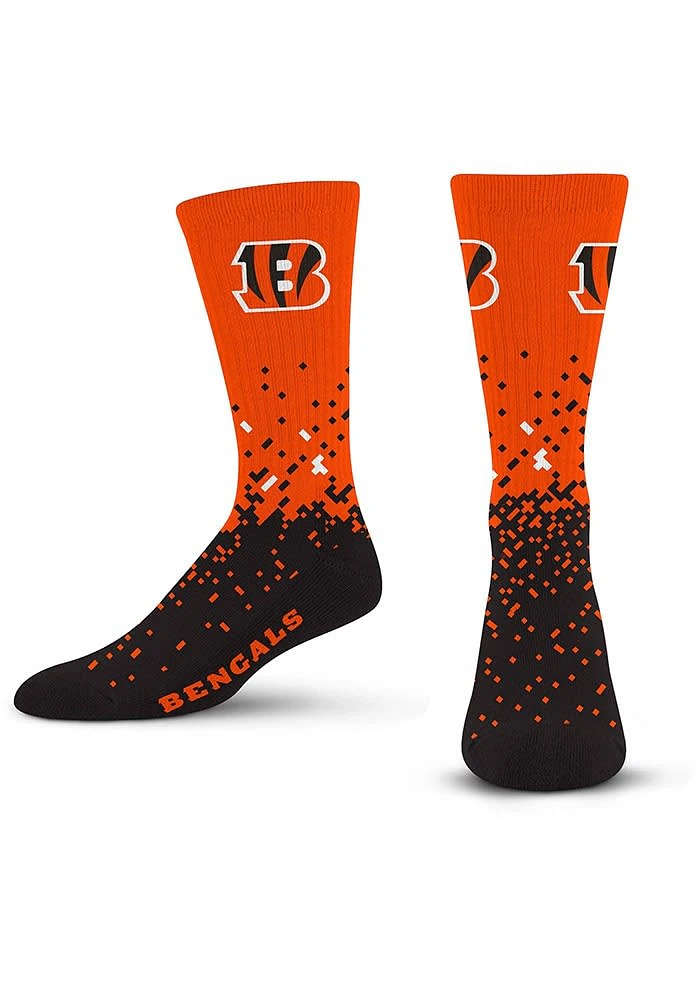 Cincinnati Bengals Orange Spray Zone Youth Crew Socks