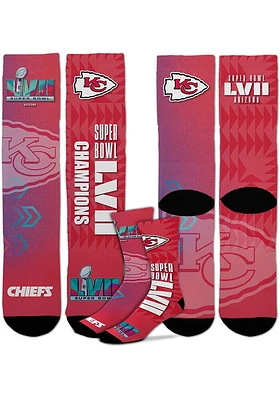 Kansas City Chiefs 2022 SB LVII Champs Mens Crew Socks