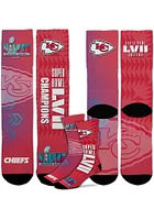Kansas City Chiefs 2022 SB LVII Champs Mens Crew Socks