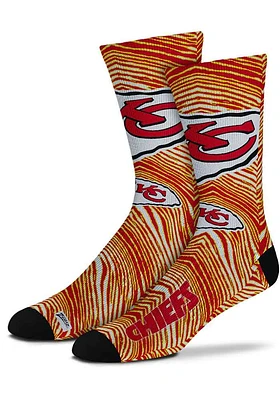Kansas City Chiefs Zubaz Zubified Mens Crew Socks