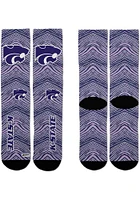 K-State Wildcats Zubaz Zubified Mens Crew Socks