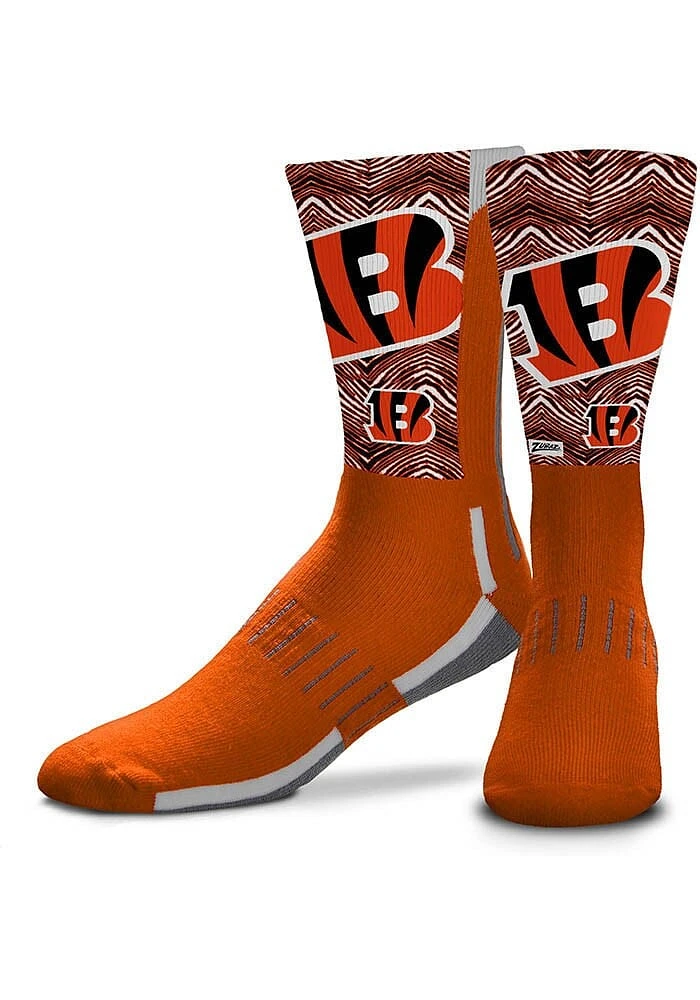 Cincinnati Bengals Zubaz Zoom Phenom Curve Mens Crew Socks