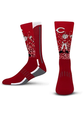 Cincinnati Reds Red Mascot Scoreboard Youth Crew Socks