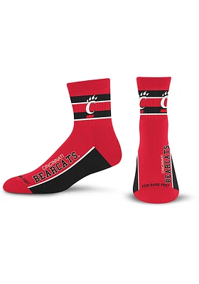 Cincinnati Bearcats Lil Deuce Mens Quarter Socks