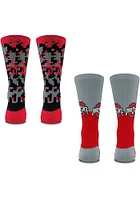 Ohio State Buckeyes Digi Split 2 Pk Mens Crew Socks