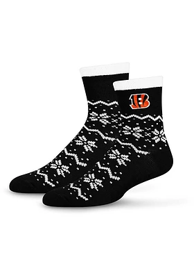 Cincinnati Bengals 160 Snowflake Lane Womens Quarter Socks