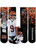 Joe Burrow For Barefeet Originals Cincinnati Bengals Orange Road Warrior Youth Crew Socks