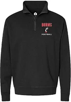 Kamari Burns Mens Rally Black Cincinnati Bearcats NIL Embroidered Qtr Zip Pullover