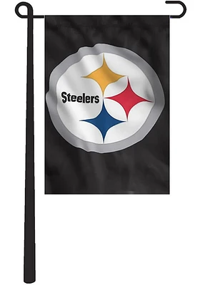 Pittsburgh Steelers 10.5x15 Black Garden Flag - Black