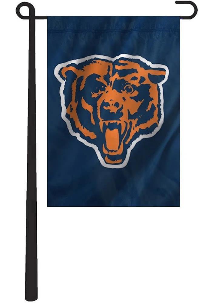 Chicago Bears Applique Garden Flag - Navy Blue