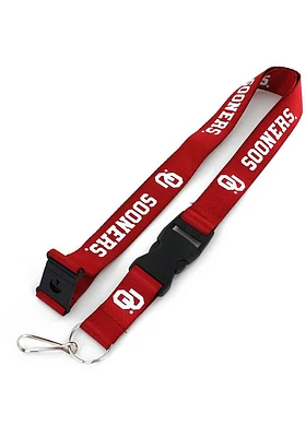 Oklahoma Sooners Red Buckle Lanyard - Crimson