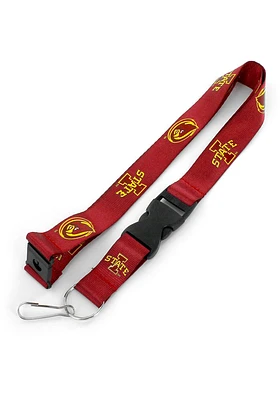Iowa State Cyclones Red Buckle Lanyard - Red