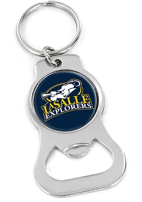 La Salle Explorers Bottle Opener Keychain - Silver