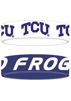 TCU Horned Frogs 2pk Bulky Bands Kids Bracelet