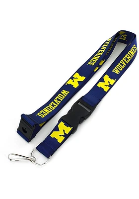 Michigan Wolverines Team Logo Lanyard - Blue