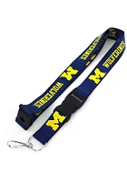 Michigan Wolverines Team Logo Lanyard - Blue