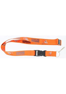 Cleveland Browns Wordmark Team Color Lanyard - Brown
