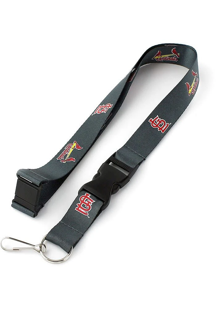 St Louis Cardinals Charcoal Lanyard - Charcoal