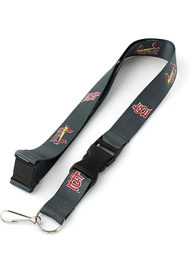 St Louis Cardinals Charcoal Lanyard - Charcoal