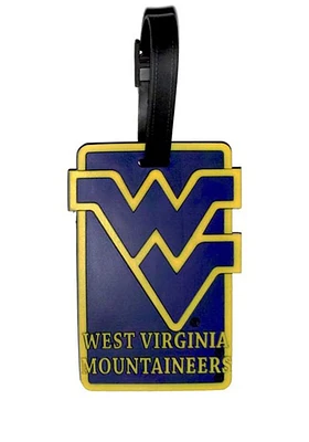 West Virginia Mountaineers Navy Blue Rubber Luggage Tag