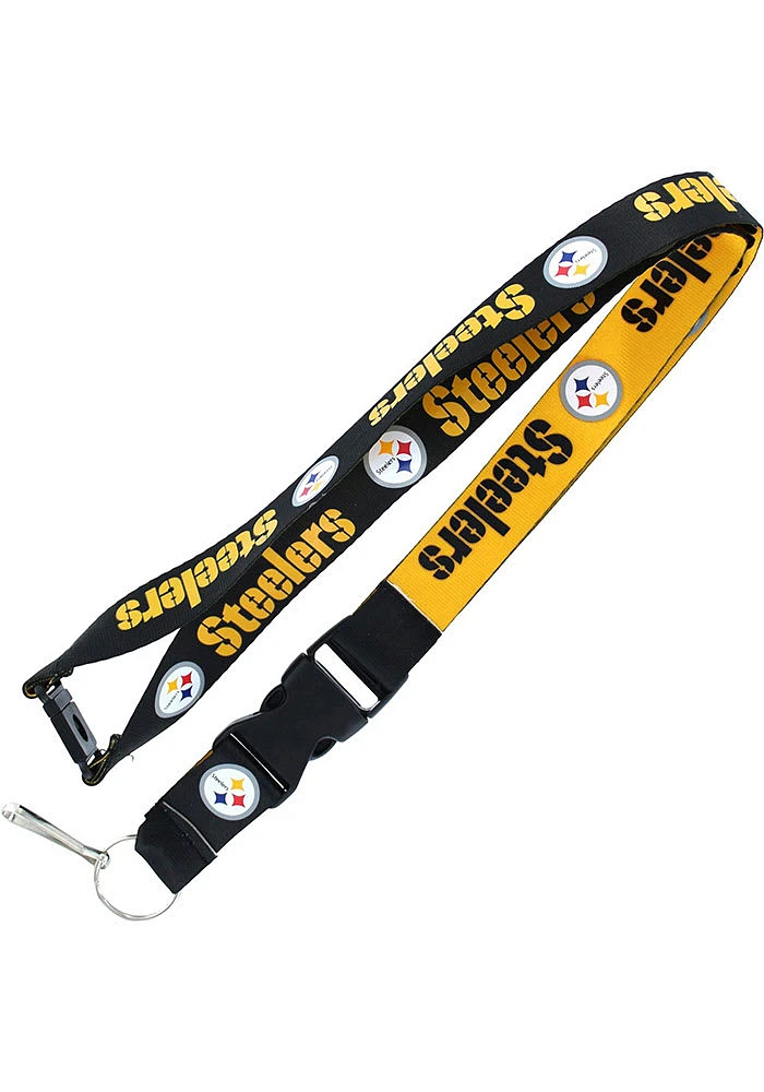 Pittsburgh Steelers Reversible Lanyard - Black