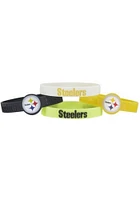 Pittsburgh Steelers 4pk Silicone Emblem Kids Bracelet
